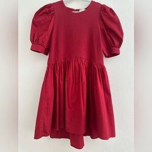 Deep Red English Factory High Low Dress